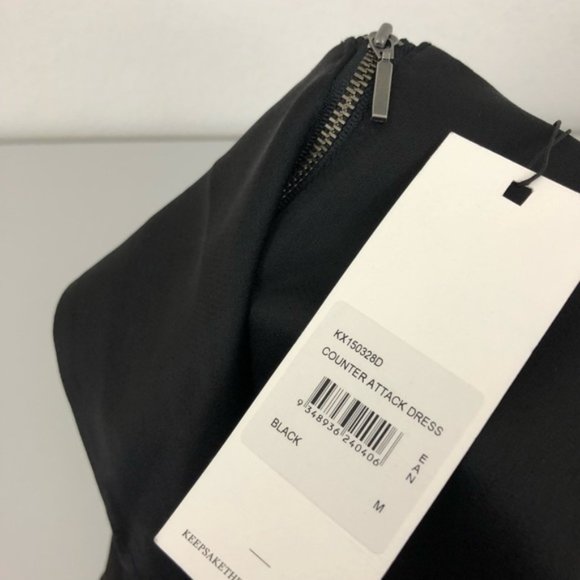 NWT Keepsake Counter Attack Black Cocktail Dress - Picture 7 of 8